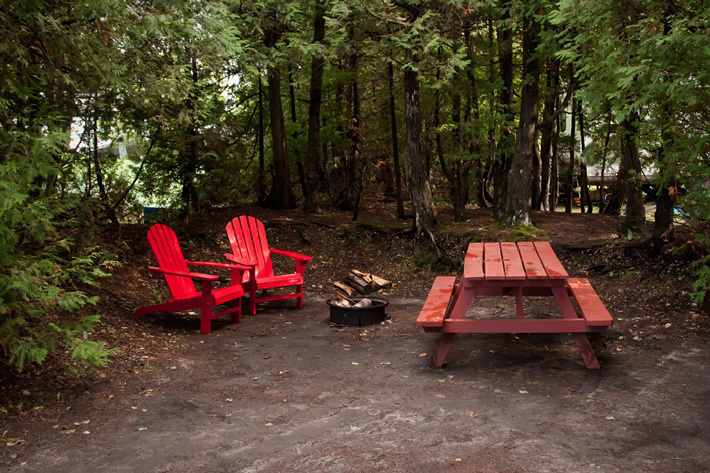 Castle Rock Lakefront Mackinac Trail Campground Saint Ignace Mi 3