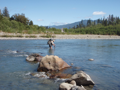 Crossing The Queets Low Water