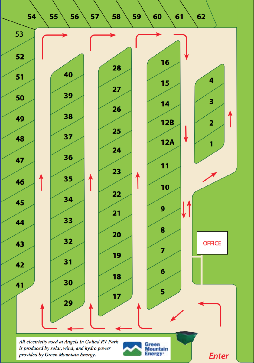 Angels In Goliad Rv Park   Site Map