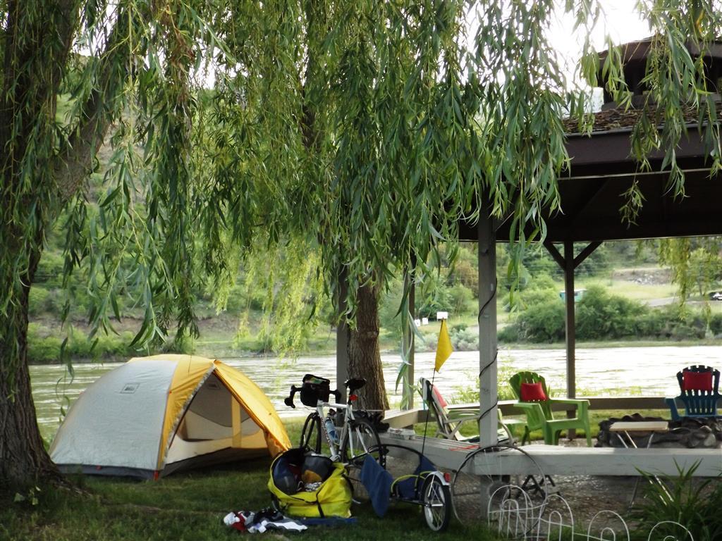 Yellow Tent With Bicycle By Gazebo Resize  Medium 
